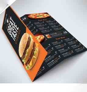 Izrada Brosura Tri Fold Fast Food Min